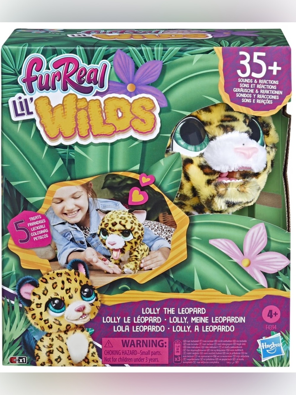 Hasbro FurReal Lil' Wilds Lolly the Leopard Plush - Yellow and Black Spotted